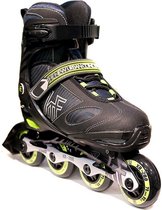 KRF - Inline skates - Zwart-groen - maat 38-41 - verstelbaar