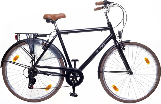 Noir 6 vitesses Amigo style bicyclettes pour homme 28 In-à partir de 170-175 cm 
