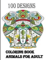 100 designs coloring book animals for adult