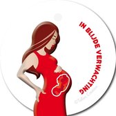 Tallies Cards - kadokaartjes  - bloemenkaartjes - Blijde verwachting - Primo - set van 5 kaarten - geboortekaart - geboorte - baby - in verwachting - 100% Duurzaam