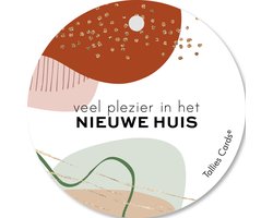 Tallies Cards - kadokaartjes - bloemenkaartjes - Nieuwe huis - Abstract - set van 5 kaarten - verhuiskaart - huis - verhuizen - woning - samenwonen - 100% Duurzaam