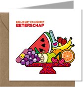 Tallies Cards - Wenskaarten - PopArt - Verjaardagskaarsjes - Set van 4 wenskaarten - Inclusief kraft envelop - 100% Duurzaam