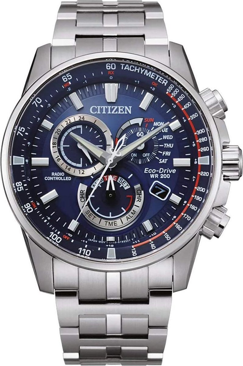 Citizen PCAT Horloge - Citizen heren horloge - Zilver - diameter 42.5 mm - roestvrij staal