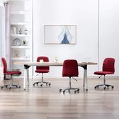 Medina Eetkamerstoelen 4 st stof wijnrood