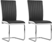Medina Eetkamerstoelen 2 st kunstleer zwart