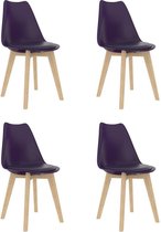 Medina Eetkamerstoelen 4 st kunststof lila