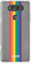 LG V20 Hoesje Transparant TPU Case - #LGBT - Vertical #ffffff