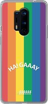 6F hoesje - geschikt voor OnePlus 8 Pro -  Transparant TPU Case - #LGBT - Ha! Gaaay #ffffff