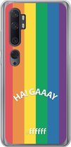 6F hoesje - geschikt voor Xiaomi Mi Note 10 -  Transparant TPU Case - #LGBT - Ha! Gaaay #ffffff