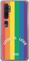 6F hoesje - geschikt voor Xiaomi Mi Note 10 -  Transparant TPU Case - #LGBT - Love Is Love #ffffff