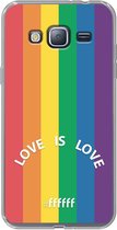 6F hoesje - geschikt voor Samsung Galaxy J3 (2016) -  Transparant TPU Case - #LGBT - Love Is Love #ffffff