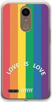 LG K10 (2018) Hoesje Transparant TPU Case - #LGBT - Love Is Love #ffffff