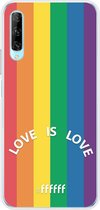 6F hoesje - geschikt voor Honor 9X Pro -  Transparant TPU Case - #LGBT - Love Is Love #ffffff