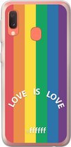 6F hoesje - geschikt voor Samsung Galaxy A20e -  Transparant TPU Case - #LGBT - Love Is Love #ffffff