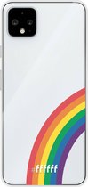 6F hoesje - geschikt voor Google Pixel 4 XL -  Transparant TPU Case - #LGBT - Rainbow #ffffff