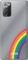 6F hoesje - geschikt voor Samsung Galaxy Note 20 -  Transparant TPU Case - #LGBT - Rainbow #ffffff