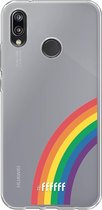 6F hoesje - geschikt voor Huawei P20 Lite (2018) -  Transparant TPU Case - #LGBT - Rainbow #ffffff
