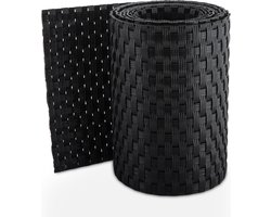 1 Rol privacyband - vlechtband voor DSM hekwerk rotan look zwart