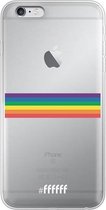 6F hoesje - geschikt voor iPhone 6 Plus -  Transparant TPU Case - #LGBT - Horizontal #ffffff