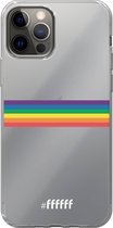 6F hoesje - geschikt voor iPhone 12 - Transparant TPU Case - #LGBT - Horizontal #ffffff