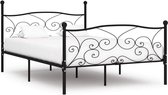 Medina Bedframe met lattenbodem metaal zwart 160x200 cm