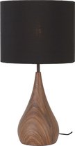 Lampe de table Light & Living Svante - Zwart/ Marron - Ø28x50 cm - Incl. Abat-jour