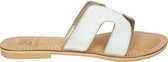 Bali Bali MANADO 2711314110 - Volwassenen Dames slippers - Kleur: Wit/beige - Maat: 37