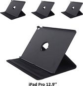 Apple iPad Pro 12.9 (2018) Zwart 360 graden draaibare hoes - Book Case Tablethoes- 8719273250396