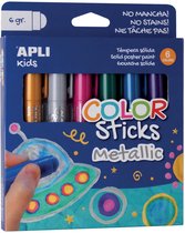 Apli Kids plakkaatverf Color sticks, metallic, blister met 6 stuks