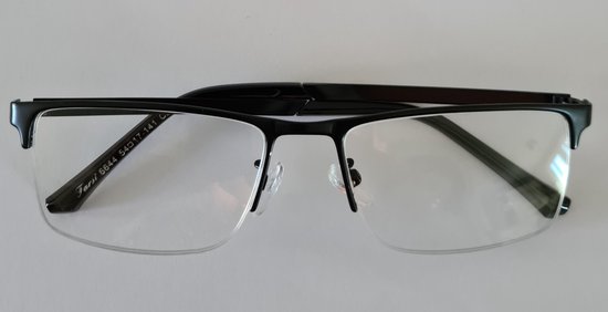 Leesbril +2.25 / halfbril van metalen frame / metalen veerscharnier / bril  op sterkte... | bol.com