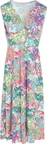 Cassis - Female - Jurk met een gekleurde bladprint  - Multicolor