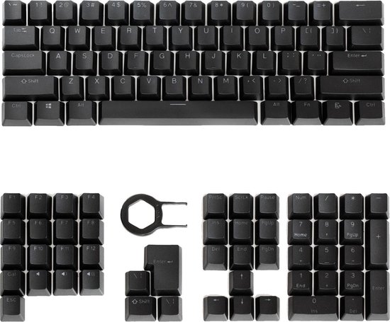 Blank Double shot PBT keycaps Set Rétro-éclairé pour clavier mécanique  Zwart | bol.com