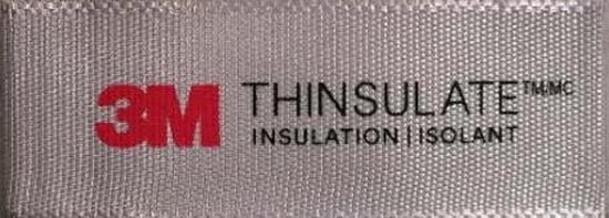 Label met 3M Thinsulate Insulation Isolant.
