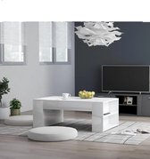Stijlvolle salontafel - Tafel- Spaanplaat - Hoogglans wit - Rechthoek - Modern - Woonkamer - Binnen - Luxe - Nieuwste Collectie