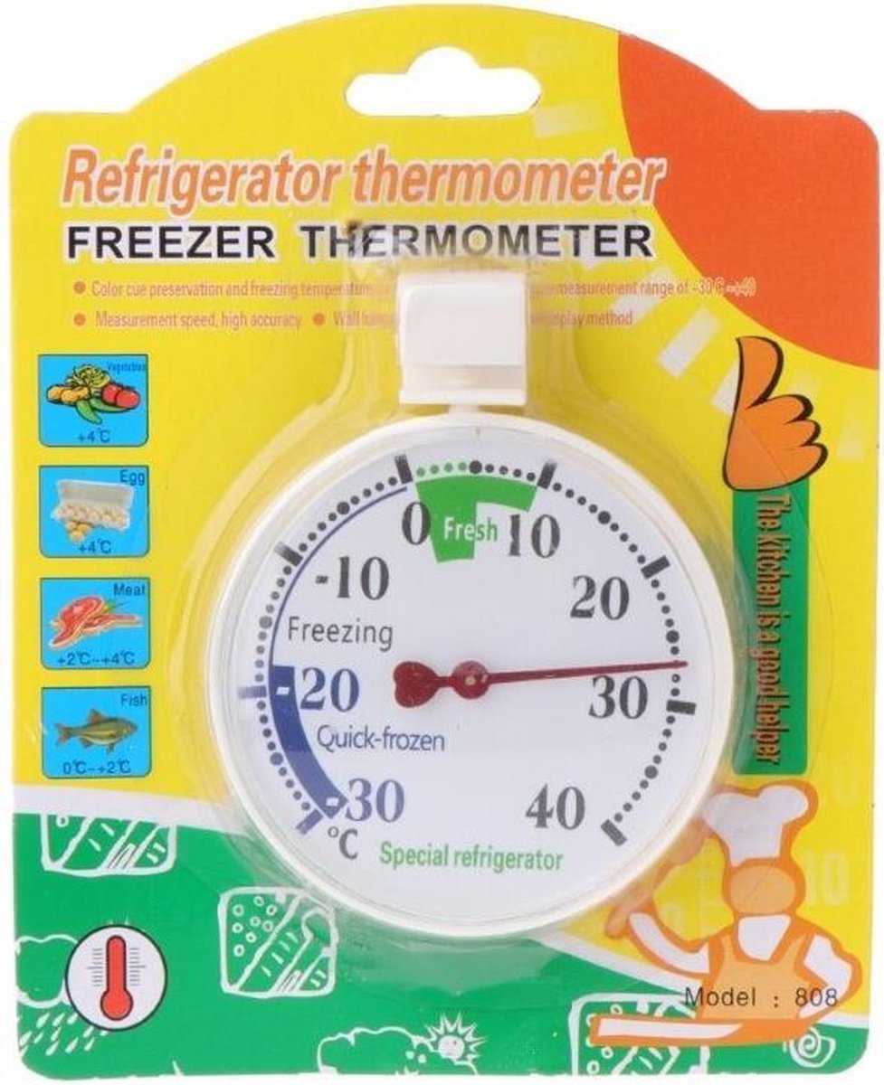 Digitale Koelkast Thermometer - Diepvries & Aquarium Thermometer - 5m Kabel - Nauwkeurig - Binnen & Buiten