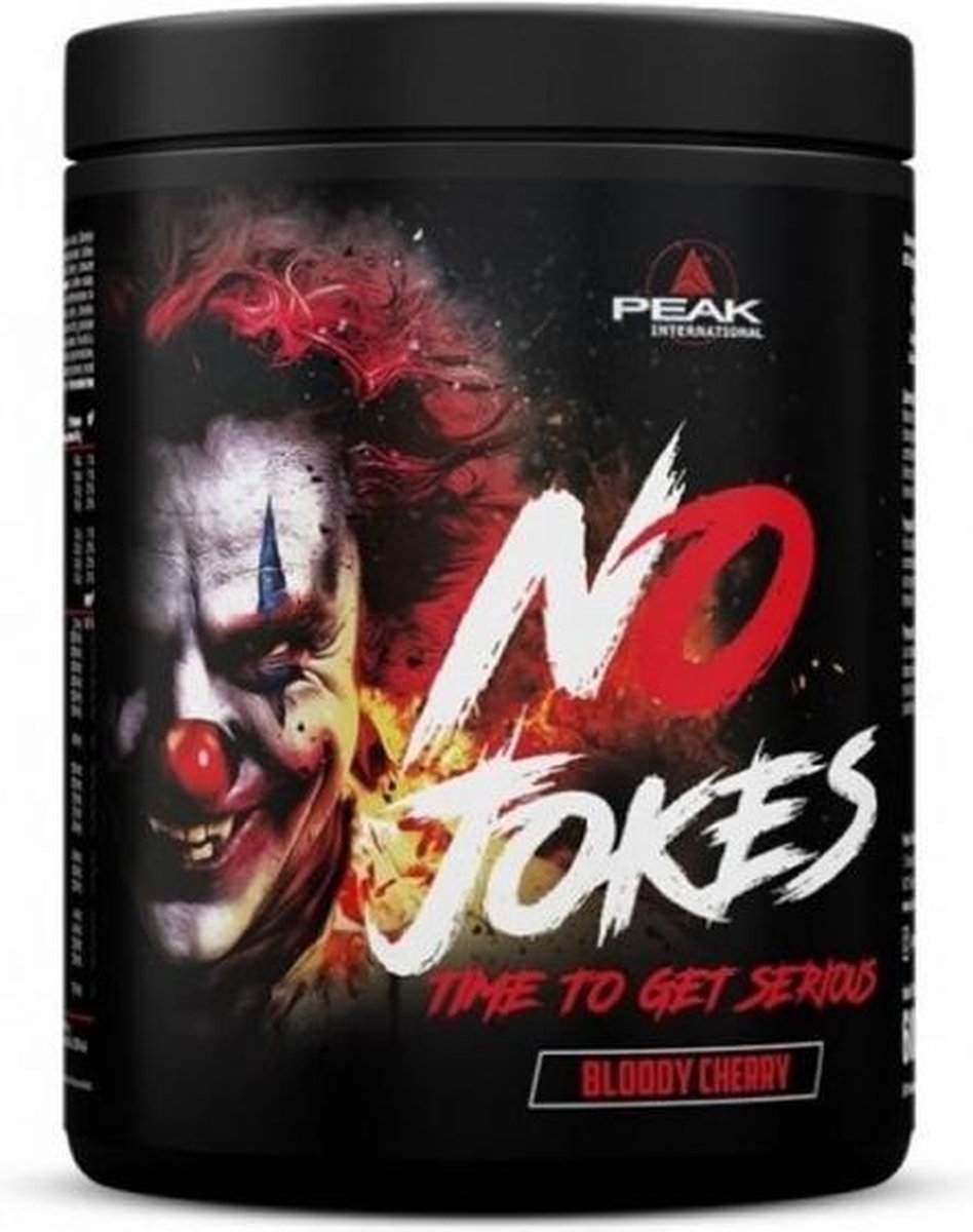 Goedkoopste Peak No Jokes Pre Workout 600g Bloody Cherry 30 Dosseringen