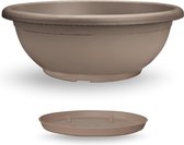 Schaal Naxos, Ø80cm, H30cm taupe - VECA