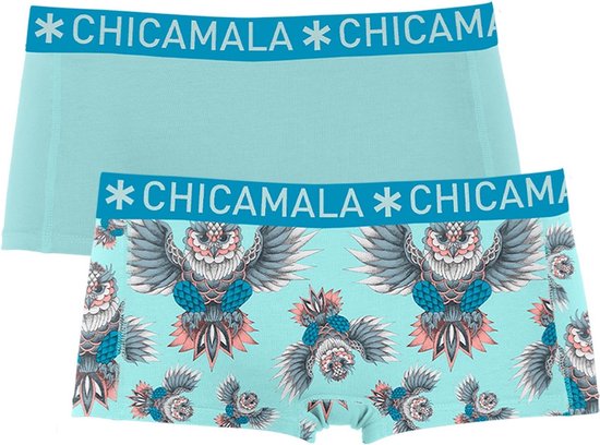 Robijn Positief loyaliteit Chicamala meisjes 2P shorts owli turquoise - 176 | bol.com