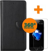 Fooniq Boek Hoesje Zwart + Screenprotector - Geschikt Voor Apple IPhone 7/8 Plus