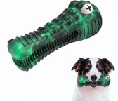 Tandenborstel Hond Melk Geur Smaak en Piep Honden Speelgoed Dog Toy - Krokodil Donker Groen Mix - Dutchwide