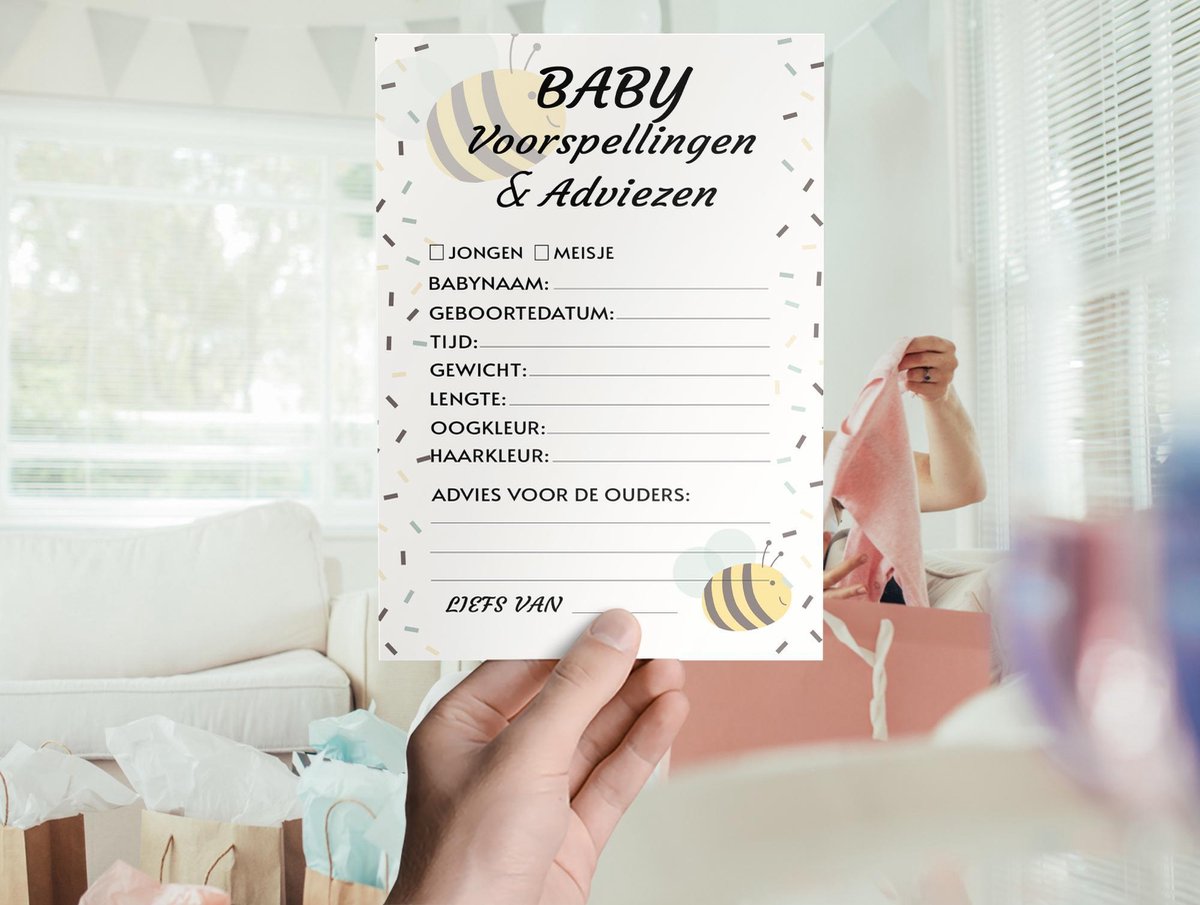 Carnet de voeux baby shower : faites vos pronostics !