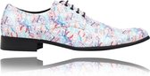 Traveler - Maat 48 - Lureaux - Kleurrijke Schoenen Voor Heren - Veterschoenen Met Print