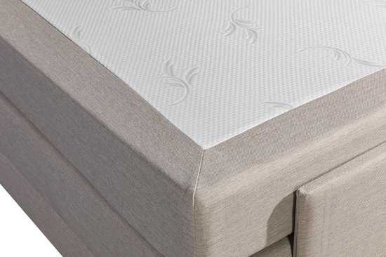 Anno 1588 Elektrische Boxspring LUXA - Pocketvering - Luxe Topper - Beige - 180x200 cm - Inclusief Montage + Dekbed en Kussens