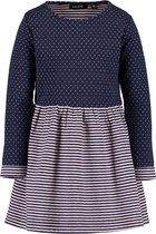 Blue Seven - Meisjes Jurk Roze/Blauw stip 122
