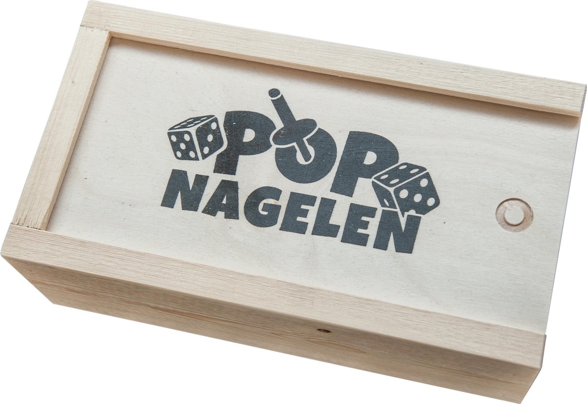 Popnagelen dobbelspel - duurzaam houten gezelschapsspel - ecologisch - gezellig - én oer Hollands