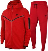 Nike Tech Fleece Trainingspak Senior - Rood - Maat XL