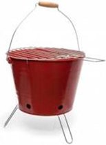 Barrel Barbecue Grill - BBQ - Rood - Metaal - 27 x 23 cm Vaderdag Cadeau - Voor hem - Papa - papadag