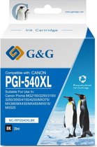 G&G 540XL Inktcartridge voor Canon PG-540XL - Zwart - 12 ml meer inhoud dan PG540- Huismerk