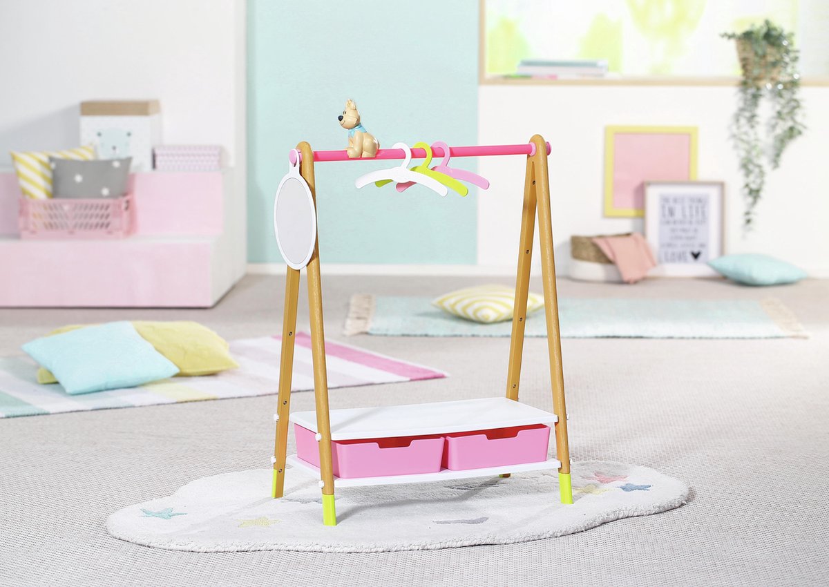 BABY born - Kledingrek - Poppenkleertjes - Incl kledinghangers — afbeelding 12