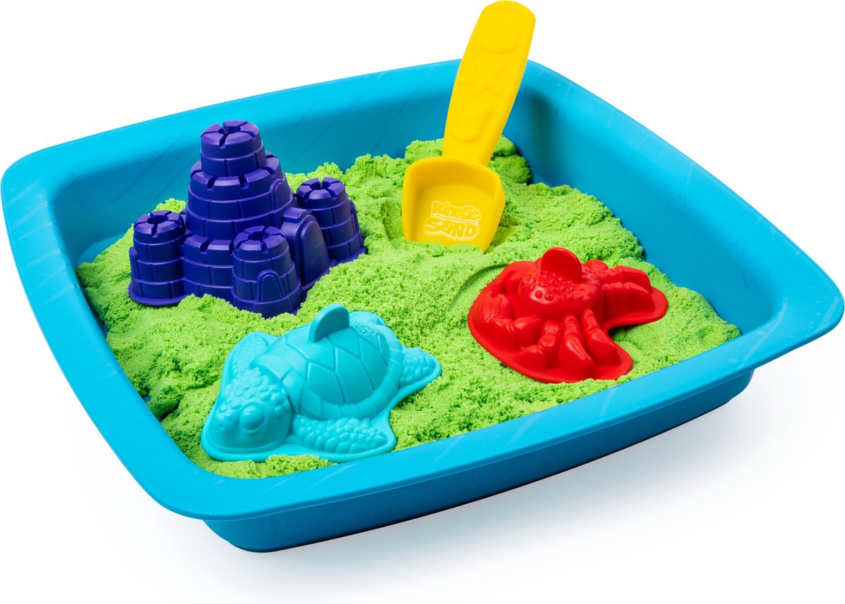 Kinetic Sand - Zandbakspeelset - Groen - 454 g origineel kinetisch zand - Sensorisch speelgoed — afbeelding 7